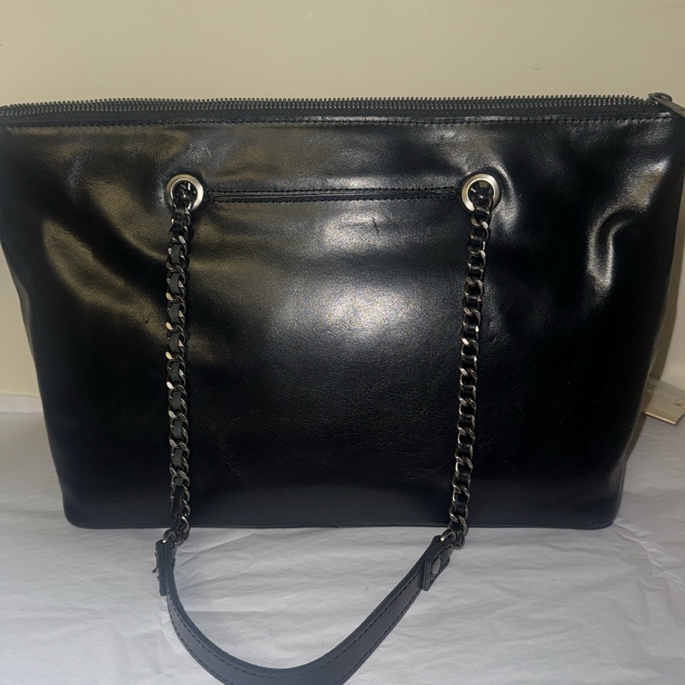 Patricia Nash Leather Elegant Black Leather Tote Bag, new - Picture 9 of 14